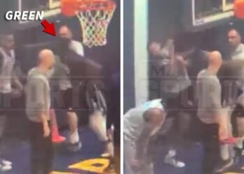 DRAYMOND GREEN PUNCHING JORDAN POOLE video