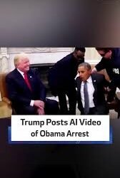 trump video obama arrested fake ai video
