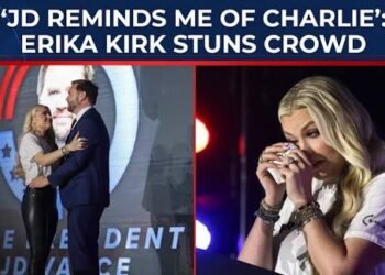 erika kirk jd vance hug video