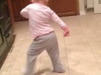 little girl dancing viral video
