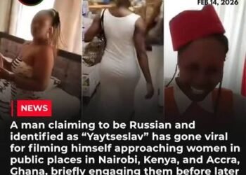 russian man viral video in kenya