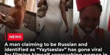 russian man viral video in kenya
