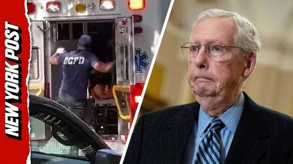 mitch mcconnell ambulance stretcher video