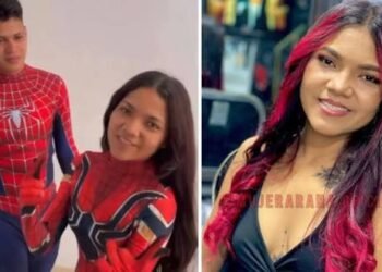 la mujer araña y el hombre araña video viral