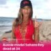 Model Sahara Ray passed away